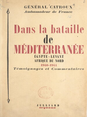 cover image of Dans la bataille de Méditerranée